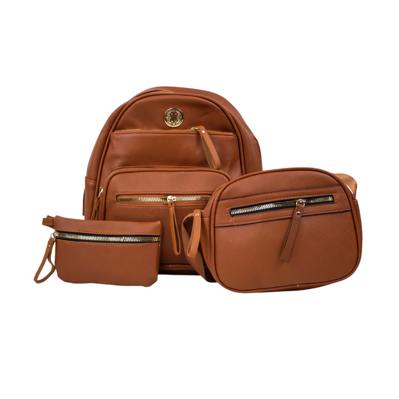 MOCHILA TRIO GRENOBIL A5266 #BROWN