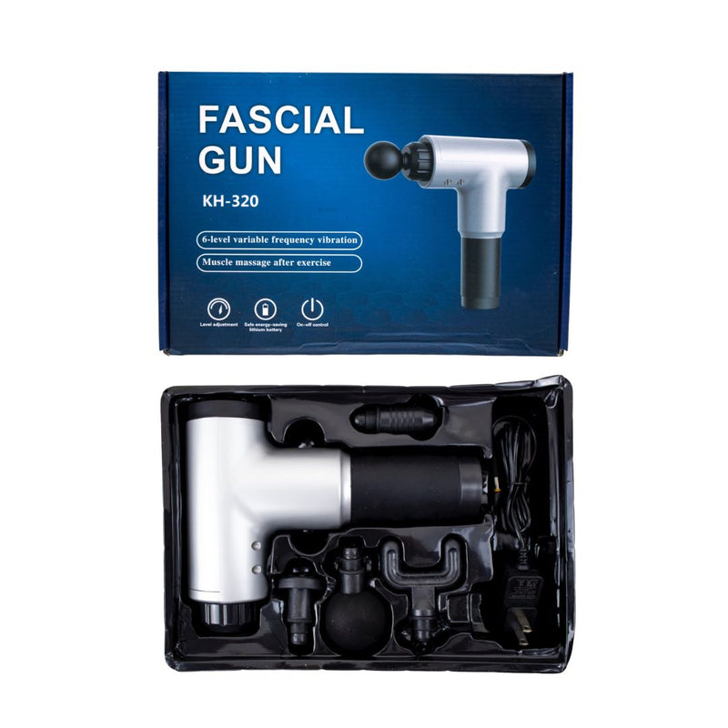 MASAJEADORA ELECTRICA FASCIAL GUN #PLATA