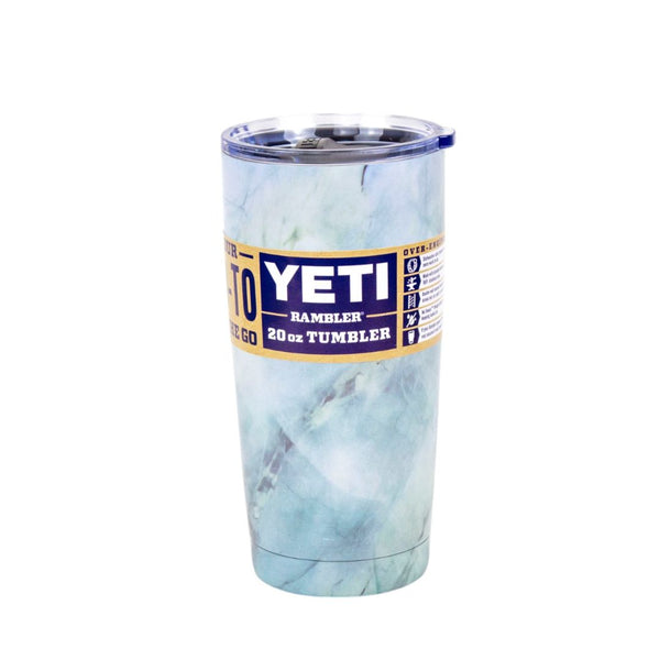 VASO TERMO ACERO YETI 20 OZ MARMOLEADO #VERDE-GRIS