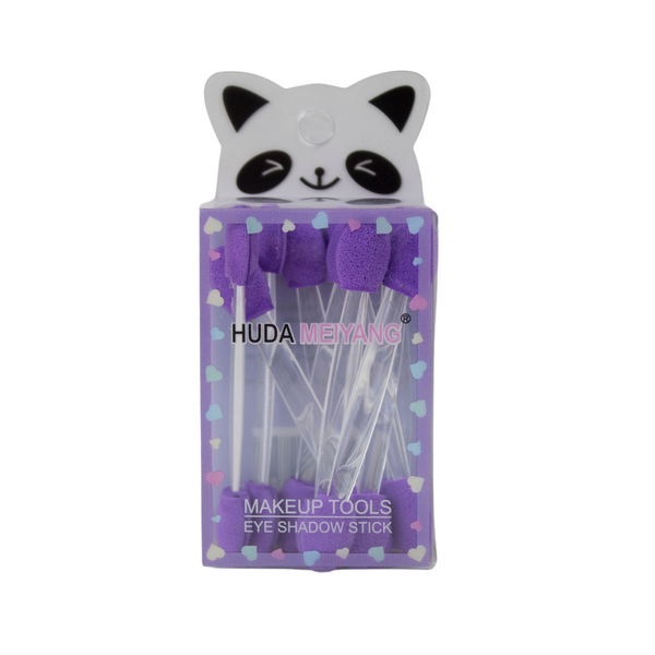 SET DE 10 APLICADORES DE SOMBRA HUDA MEIYANG #MORADO