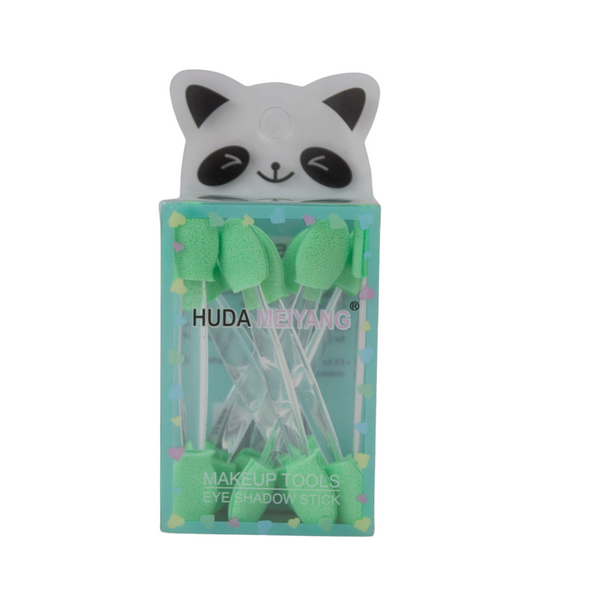 SET DE 10 APLICADORES DE SOMBRA HUDA MEIYANG #VERDE