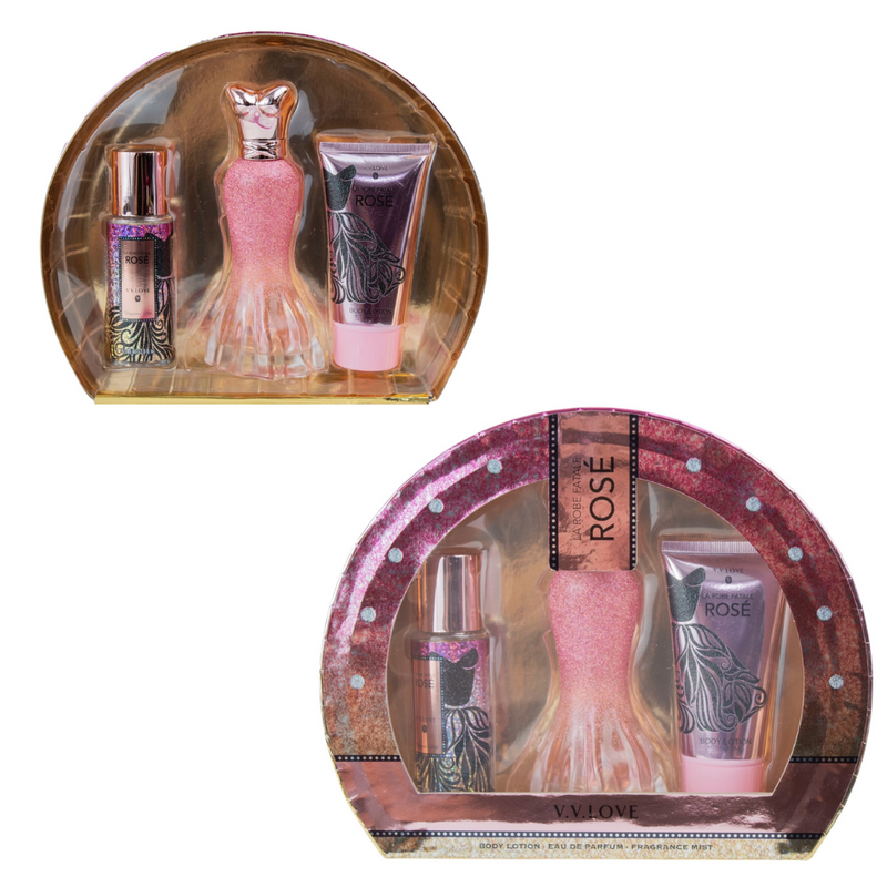 SET 3 PIEZAS PERFUME BODY CREMA #ROSÉ