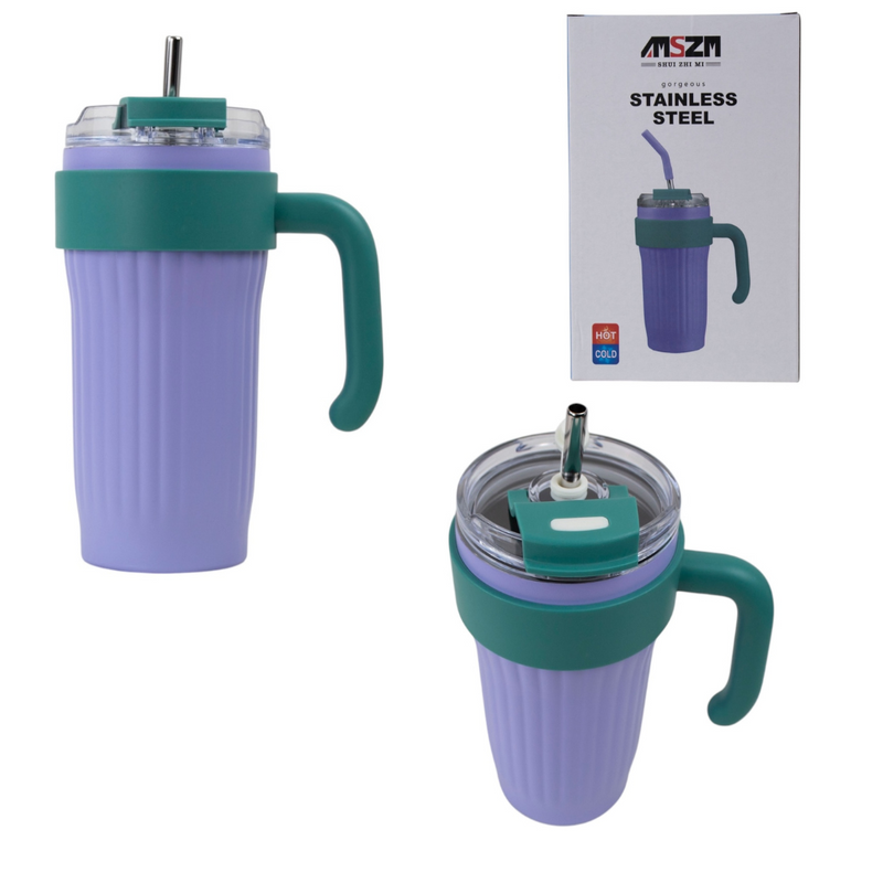 TERMO STAINLESS STEEL #MORADO/VERDE