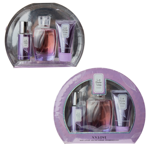 SET 3 PIEZAS PERFUME BODY CREMA #LA BELLE VIDA