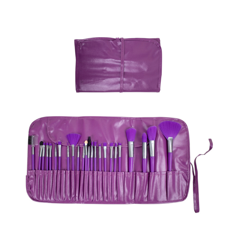 SET ESTUCHE BROCHAS 24 PIEZAS #MORADO