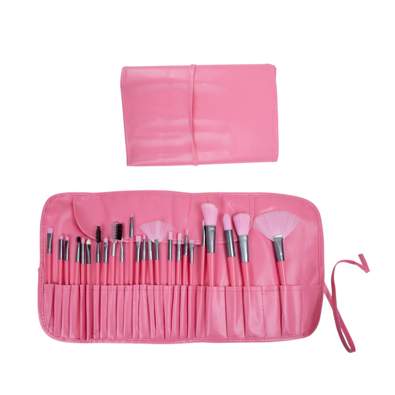 SET ESTUCHE BROCHAS 24 PIEZAS #ROSA