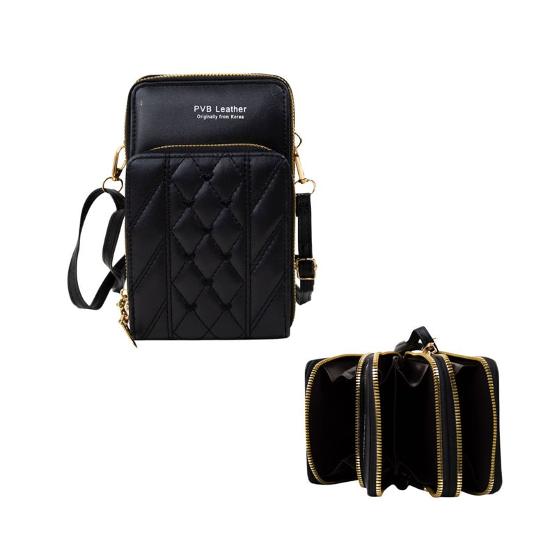 CROSS BODY PVB LEATHER #BLACK