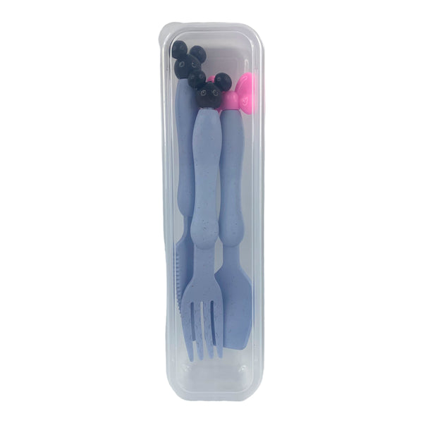 CUBIERTOS PLASTICO MICKEY 3 PIEZAS #AZUL