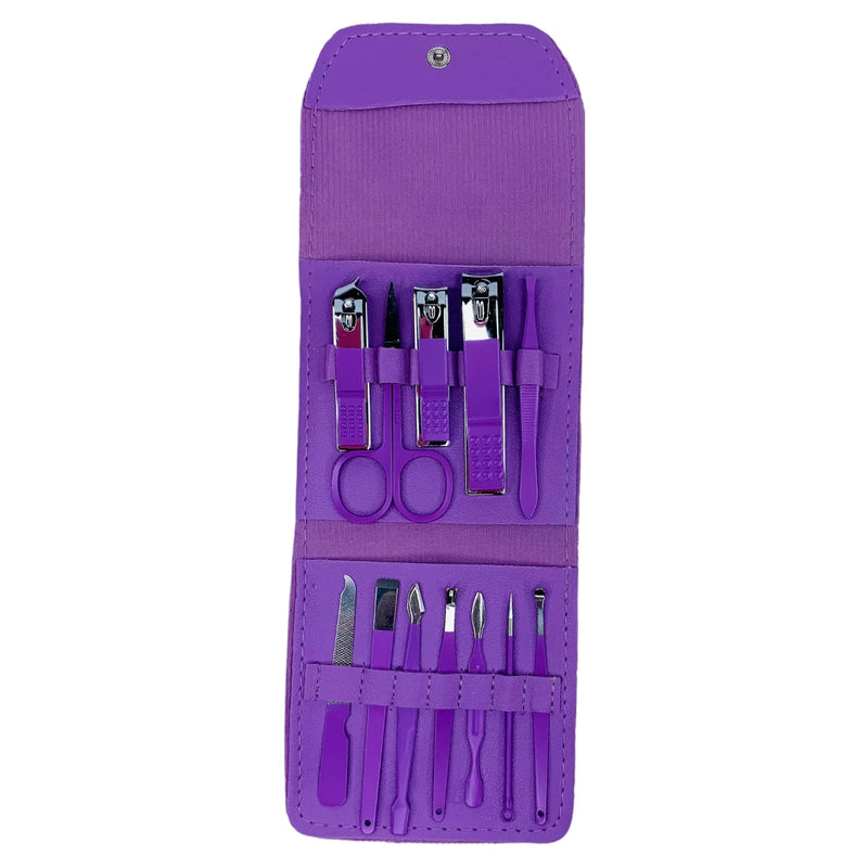 SET CHICO PEDICURA Y MANICURA #MORADO