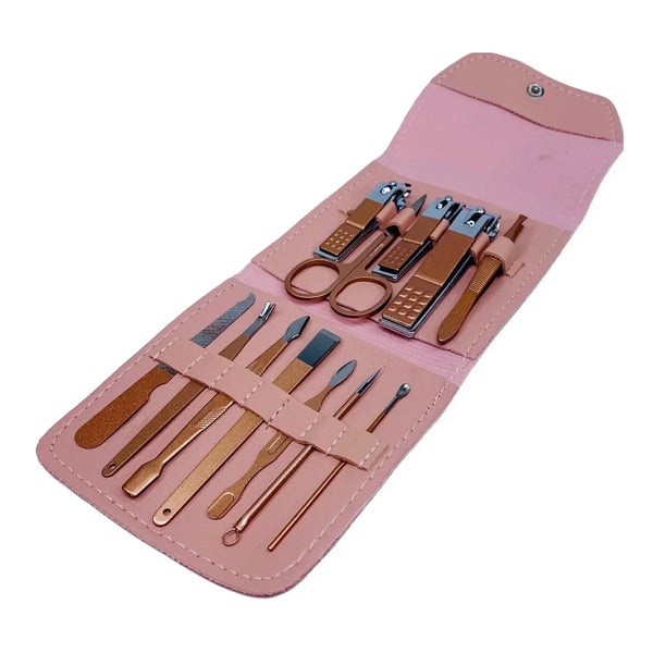 SET CHICO PEDICURA Y MANICURA #ROSA