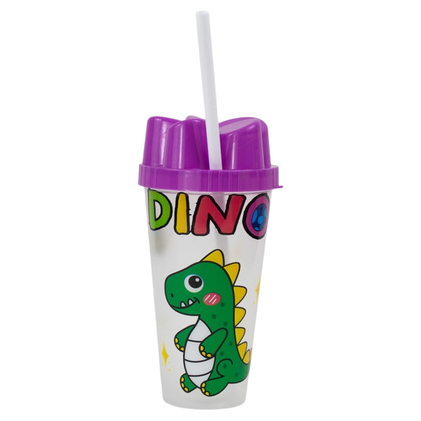 VASO DINOSAURIO ESTAMPADO 650 ML #MORADO