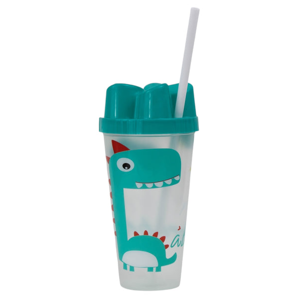 VASO DINOSAURIO ESTAMPADO 650 ML  #VERDE