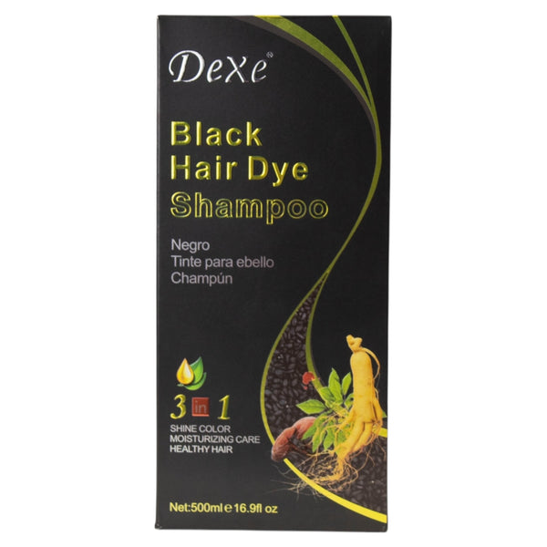 SHAMPOO TINTE BLACK HAIR DYE DEXE #NEGRO EXTRACTO DE GINSENG